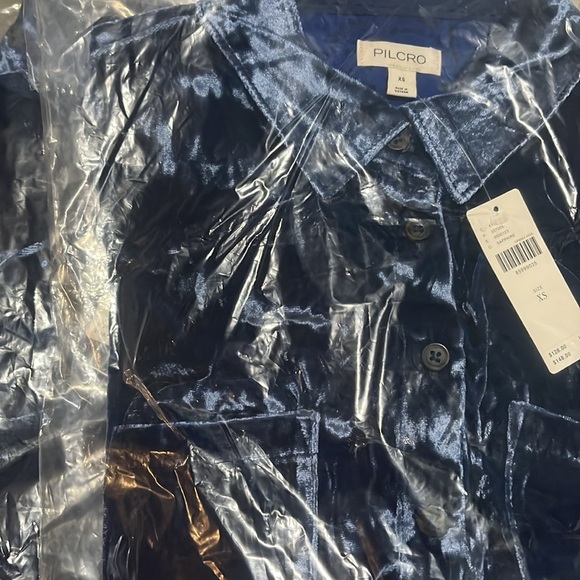 NWT Anthropologie Pilcro The Hadley Relaxed Buttondown Shirt:Velvet Edition XS - Picture 11 of 12